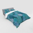 thumbnail image 2 of Ambesonne Floral Bedding Set 4 Pcs, Clove Petals Vibrant, Queen, Petrol Blue Teal, 2 of 2