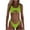 Orange, variant on Ashirexll Womens Swimsuits, Two Piece Swimsuit for Women, Solid Color Fashion Casual Broadband Sling Hollow Out Bikinis Sets Beige M