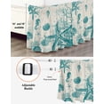 thumbnail image 3 of Turquoise Starfish Wrap Around Bed Skirts for King Bed 16" Drop,Bed Skirt with Adjustable Elastic Belt Dust Ruffle Bed Valance for Bedroom Hotel Ocean Nautical Seahorse Coral Shell Bed Frame Cover, 3 of 7