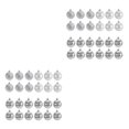 thumbnail image 2 of relayinert 24pcs/set Wide Application Wedding Party Home Decor Durable And Reliable silver 2Set, 2 of 6