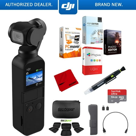 DJI Osmo Pocket Handheld 3-Axis Gimbal Stabilizer+64GB Storage&Extended Warranty