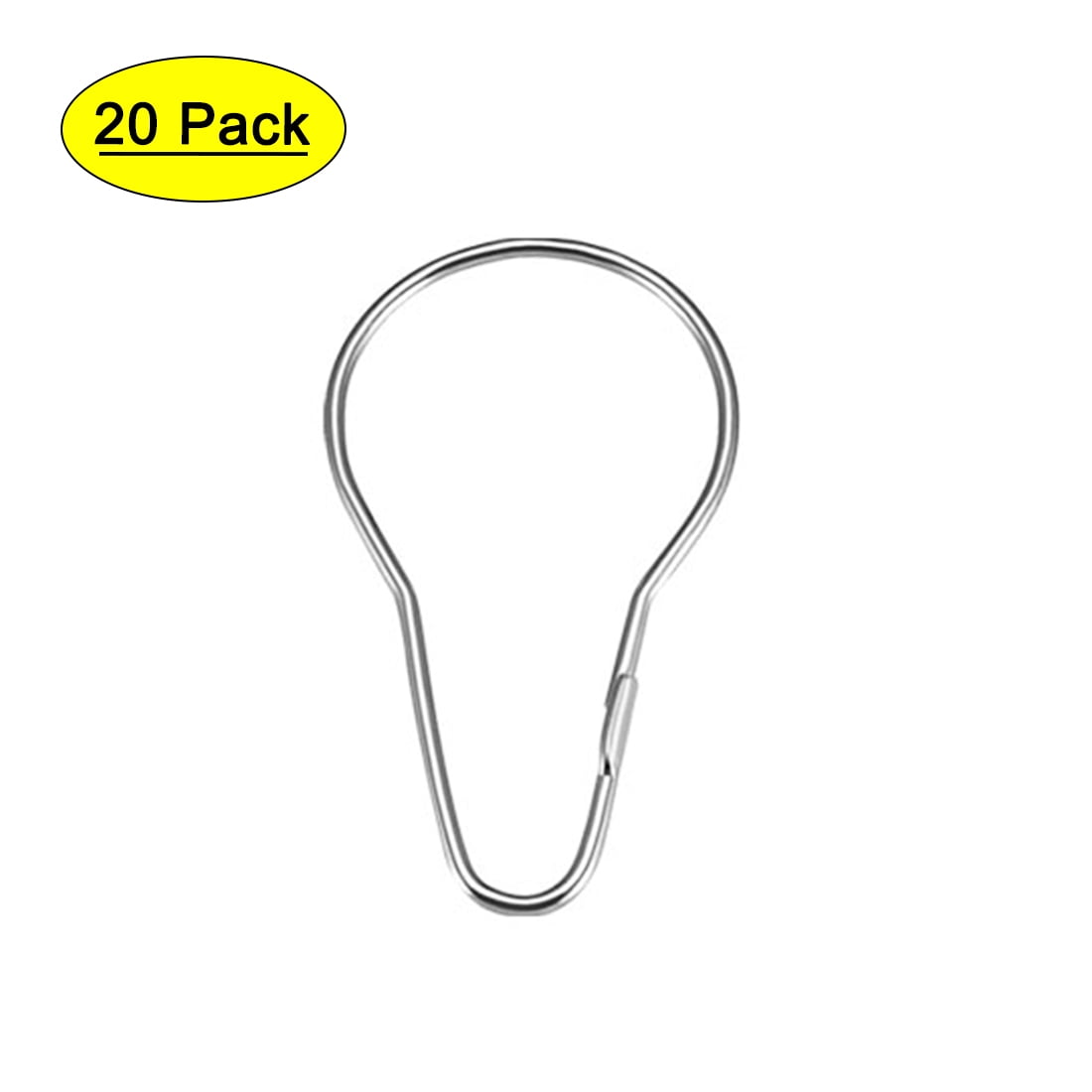 Uxcell Shower Curtain Ring Hooks, Metal for Shower Rods Curtains Liners 20Pack
