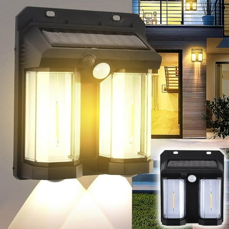 

Big Sale!Piaybook Solar Outdoor Wall Light Three Lighting Modes Solar Outdoor Porch Light Motion Sensor Solar Wall Light Fence Yard Garden Courtyard Courtyard Atmosphere Light Wall