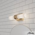 thumbnail image 3 of Hunter - Lenlock 2-light Alturas Gold, Medium Size Vanity Light, Dimmable, Modern Style, for Bedrooms, Dining, Living Rooms - 19930, 3 of 7