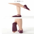 thumbnail image 6 of Yoga Socks for Women with Grip & Non Slip Toeless Half Toe Socks for Ballet Pilates Barre Dance, 6 of 7