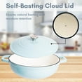 thumbnail image 6 of Lexi Home 5-Qt Enameled Cast Iron Dutch Oven with Lid & Loop Handle, Light Blue, 6 of 7