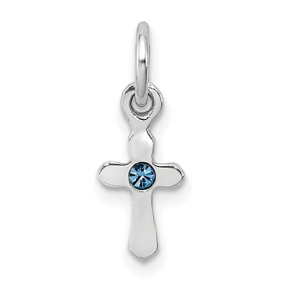 Sterling Silver and Gold Cross Pendant Necklace with Blue Gemstone for Men and Women Spiritual Design for Daily Wear or Layering Fashion Jewelry