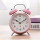 thumbnail image 4 of Reloj rosa for dormitorio, reloj despertador analógico con pilas for cama, sala de estar, sala de estudio, dormitorio escolar, reloj despertador de escritorio, 4 of 6