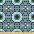 thumbnail image 2 of Abstract Fabric by the Yard Upholstery, Design of Intertwined Like Circular Eyes Abstract Round Elements in Retro Design, Decorative Fabric for DIY and Home Accents, Ceil Blue by Ambesonne, 2 of 5