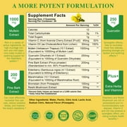 (2 Pack)Mullein Gummies for Lungs – Mullein Supplement with Quercetin, Elderberry for Respiratory & Immune Support, Lung Breathing & Detox, 60 Pineapple Gummies