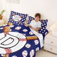 thumbnail image 3 of Erosebridal Baseball Gamer D Personalized Initial Queen Sheet Sets 4 Pieces for Boys Girls,Sport Theme Bed Set for Teens,Microfiber Bedroom Decor, 3 of 5