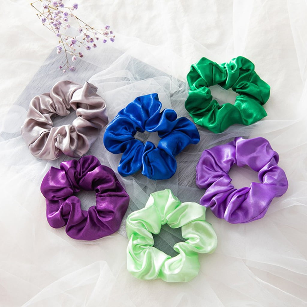 FVDPWYE Pack of 80 Women's Scrunchies Satin Elastic Hair Bands Ties Ropes