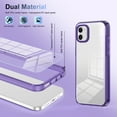 thumbnail image 4 of Compatiable with iPhone 11 Case Clear, Transparent Crystal Shockproof Phone Case, Slim Anti-Scratch Hard PC + Soft TPU Back Protective Cover Bumper Non-Slip Design For iPhone 11, Darkpurple, 4 of 8