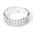 thumbnail image 2 of Brazalete de Cristal de diamante jinwen 3 Filas boda Navidad, 2 of 8