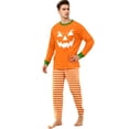 thumbnail image 2 of Evdexr Halloween Matching Pajamas for Family Long Sleeve Crew Neck Shirts & Pajama Pants 2 Piece Sets 2026 Pumpkin Bat Holiday Graphic Pjs Sets Lounge Lightweight Outfits M, 2 of 5