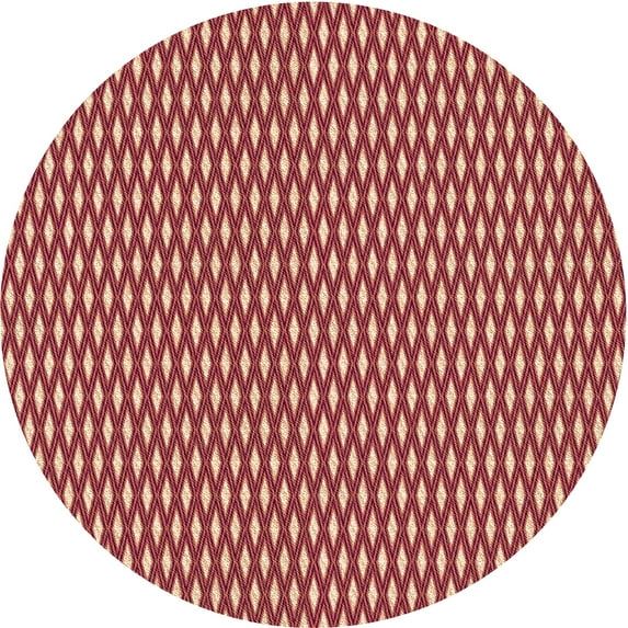 Ahgly Company Machine Washable Indoor Round Transitional Orange Area Rugs, 3' Round