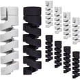 thumbnail image 1 of 24pcs Silicone Flexible Cable Cover Protector Charger Coiled Cable Protector (black, Gray), 1 of 5