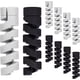 thumbnail image 1 of Protector de cable Flexible de silicona YONGSHENG en espiral 24 Uds negro gris, 1 of 5