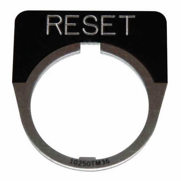 Eaton Cutler-Hammer Legend Plate,Half Round,Reset,Black 10250TM29