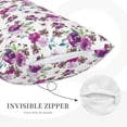 thumbnail image 3 of Susaid Violets Flowers Print Pillowcases Multiple Size, Pillow Cover Super Soft Envelope Closure Standard Pillow Case-14"x20", 3 of 6