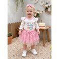 thumbnail image 3 of Cjfdfy Newborn Baby Girl Birthday Outfit Long Sleeve Romper,Tulle Skirt,Headband Set Neaswborn Fall Clothes Cute Half Way To One Print Letter 1/2 Birthday Girl Outfits, 3 of 9