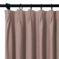 thumbnail image 3 of TWOPAGES Cotton Blend Curtain Light Filtering Pinch Pleat Textured Curtain for Bedroom, 1 Panel, 52"x108L, Coral, 3 of 6