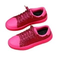 thumbnail image 4 of XIMIN Rhinestone Sneakers for Women Women's Glitter Sneakers Shiny Sequin Sport Tennis Lightweight Bling Lace Up Shoes Fashion Sneakers Footwear, 4 of 7
