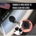 thumbnail image 2 of American Flag Valve Stem Cap - Black Aluminum with Rubber Ring Tire Wheel Rim Dust Cover fits Cars, Trucks, Bikes, Motorcycles, Bicycles - 8 stem valveCaps - 2 Packs of 4, 2 of 5