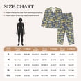 thumbnail image 3 of KLL Cartoon Submarines Print Women's Long Sleeve Pajamas with Pants Sleepwear Loungewear 2 Set-Large, 3 of 7