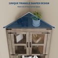 thumbnail image 6 of Home Farmhouse Corner Cabinet, Tall Corner Storage Cabinet with Glass Door & Adjustable Shelves, Bathroom Cabinet with Storage for Living Room, Kitchen, Bathroom, 6 of 8