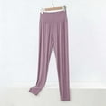 thumbnail image 2 of Lenpel Women's Plus Size Pajama Pants Modal High Waisted Tapered Leg Slim Lounge Pants Soft Comfy Pj Bottoms, 2 of 5