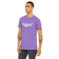 thumbnail image 2 of Daxton Adult Unisex Tshirt New York Script with Vertical on the Back, Fig Purple White, L, 2 of 3