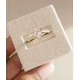 thumbnail image 2 of Jewelerix 14K Vermeil Gold Round Solitaire Engagement Ring with Pavé Band, 1.5 Carat Moissanite Diamond, Classic 6-Prong Setting Wedding Ring, 2 of 5