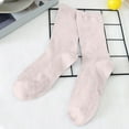 thumbnail image 2 of HJYCHN Sheer Socks Japanese Style Summer Glitter Thread Thin Breathable Mid Calf Socks for Casual Daily Wear Womens Socks Light Pink One Size, 2 of 3
