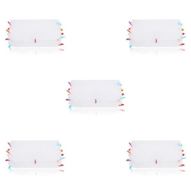 maskred Clear Plastic Mesh Cloth Canvas Sheets for Making Messenger Bag Thread Kids Craft Handicraft Supplies DIY Weaving Tool Large 5Set