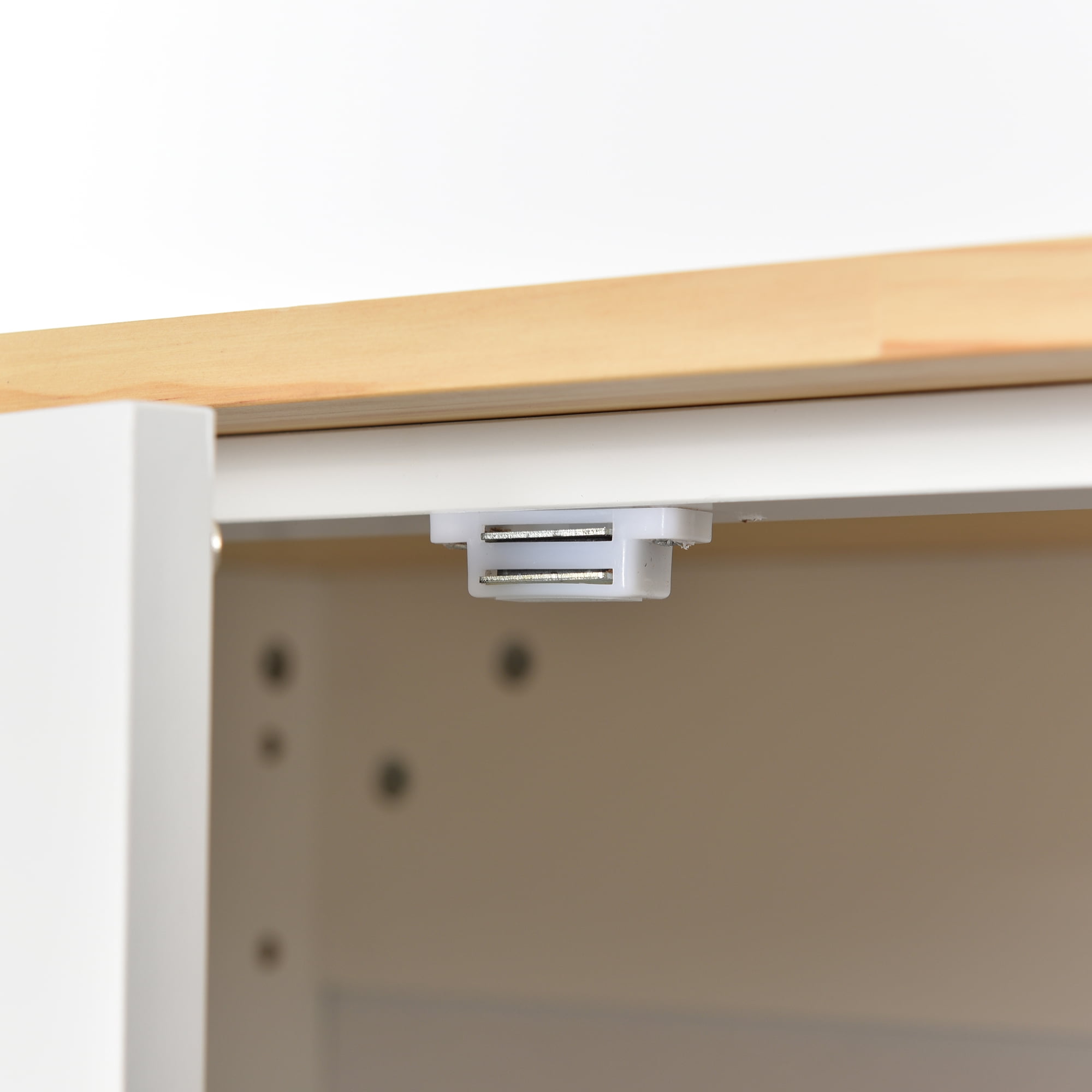EUROCO Rolling Mobile Kitchen Island with Solid Wood Top and Locking Wheels, Storage Cabinet and Drop Leaf Breakfast Bar, Towel Rack & Drawers, White