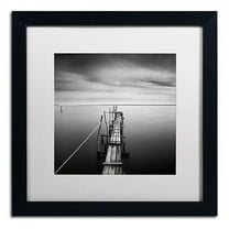 Trademark Fine Art "Direction" Canvas Art by Moises Levy White Matte, Black Frame
