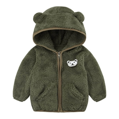 

Frostluinai Savings Clearance 2023! Winter Coats for Kids Baby Boys Girls 2023! Toddler Kids Baby Boys Girls Fashion Cute Solid Color Keep Warm Zipper Bear Ear Hooded Jacket CoatInfant Outerwear