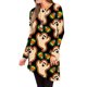 thumbnail image 2 of Moda mujer otoño cuello redondo estampado a cuadros suelto cómodo vestido de manga larga con botones Pompotops hdfakjf3476, 2 of 7