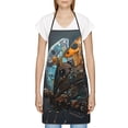 thumbnail image 3 of Yiaed Steampunk Mechanical Butterfly Print Kitchen Apron with Hand Wipe Pockets,Big Pocket,Aprons for Women with Pockets, Waterproof for Cooking Baking, 3 of 7