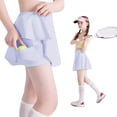 thumbnail image 2 of JAJAHO Girls Tennis Skirts High Waisted Athletic Skorts With Side Pockets Soft Stretchy Running Golf Skirts 5-14Y, 2 of 5