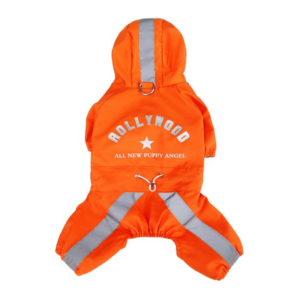 Heiheiup Dog Raincoat With Clear Hood Poncho Rain Jacket For Small