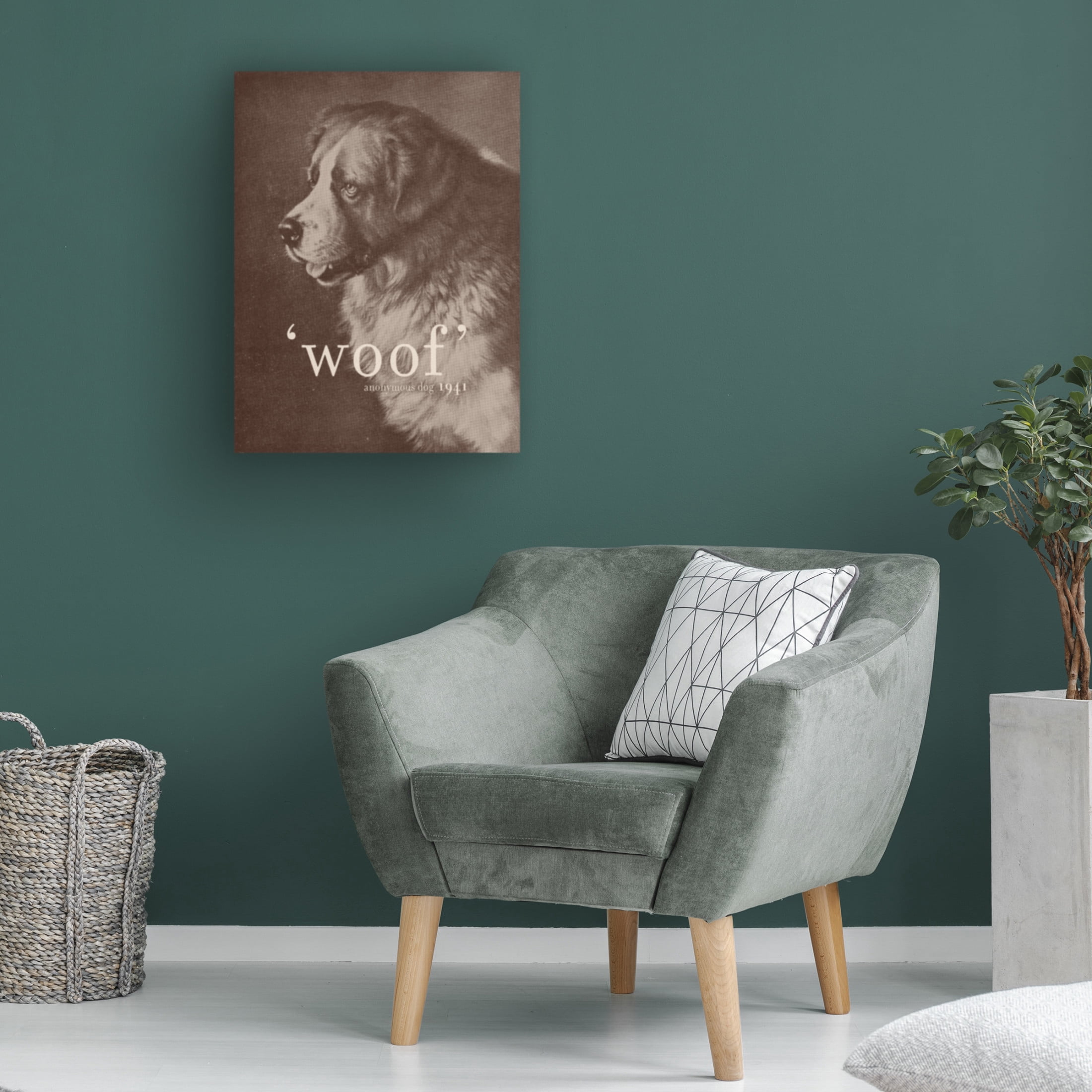 Trademark Fine Art Florent Bodart Famous Quote Dog Canvas Wall Art