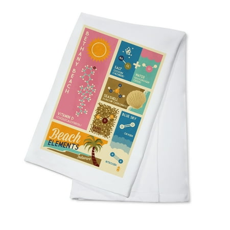 Bethany Beach, Delaware, Chemical Beach Elements (100% Cotton Tea Towel, Decorative Hand Towel, Kitchen and Home)