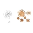 thumbnail image 1 of Reloj de pared,Reloj de pared decorativo para baño y dormitorio.,Reloj de pared redondo silencioso y sin tictac,regalo,Manualidades de pared,Decoración para colgar en la pared,ratán, 1 of 8