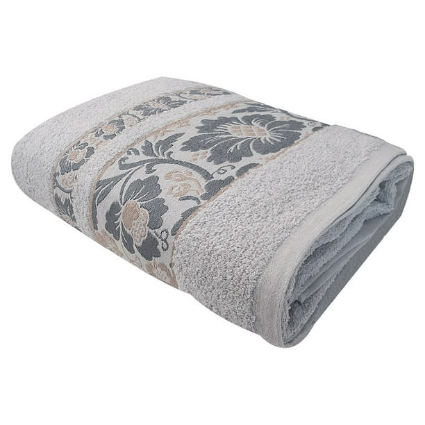 Toalla Medio Baño colores varios, 140x70cm - Suave Y Absorbente- Cenefa Bordada