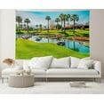 thumbnail image 4 of Golf Courses Theme Pretty Backdrop California Palm Springs City Vacation Resort Green Meadow Ponds Mountain Blue Sky Background Golf Theme Wedding Birthday Party Decor Photo Props Wallpaper, 4 of 5