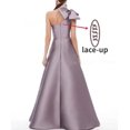thumbnail image 2 of Vestido de noche elegante de satén Formal personalizado, vestido de fiesta de un solo hombro, largo hasta el suelo, plisado, bonito vestido de fiesta de boda de lujo, 2 of 5