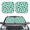 thumbnail image 2 of Daiia Green Sea Turtle 2PCS Car Windshield Sun Shade, Foldable Sun Shield for Car Front Window, Auto Sun Blocker Visor Protector Universal for Truck SUV Pickup-Large, 2 of 7