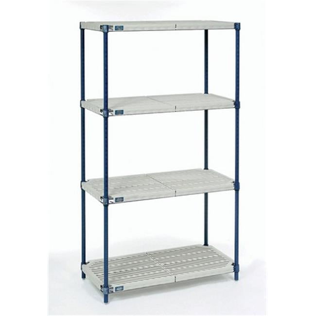 Nexel Industries PM21427N Nexelite Plastic Mat Starter Shelf Unit - 21 x 42  x 74 in. - Walmart.com